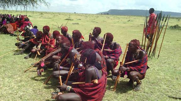 Maasai March Serengeti plains