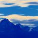 Vista de las nevadas cumbres del Mt Kenya en un día despejado