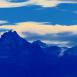 Vista de las nevadas cumbres del Mt Kenya en un día despejado