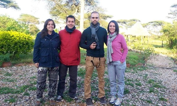 Ana, Ángel, Marcos y Sandra en Ikoma Safari Camp